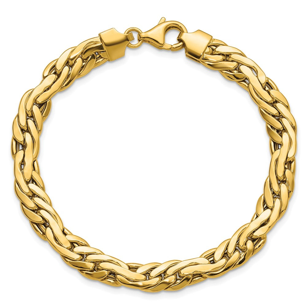 Polished 7.5mm Fancy Link Bracelet 7.5"