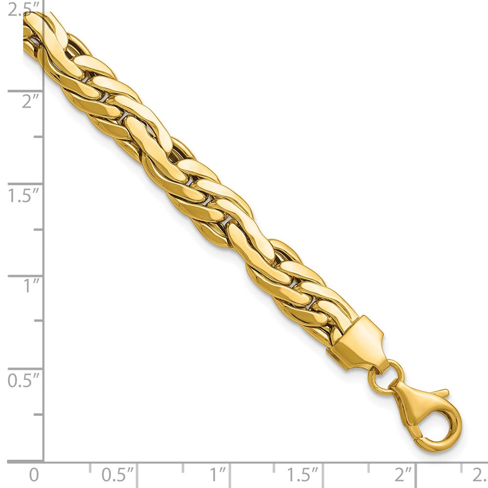Polished 7.5mm Fancy Link Bracelet 7.5"