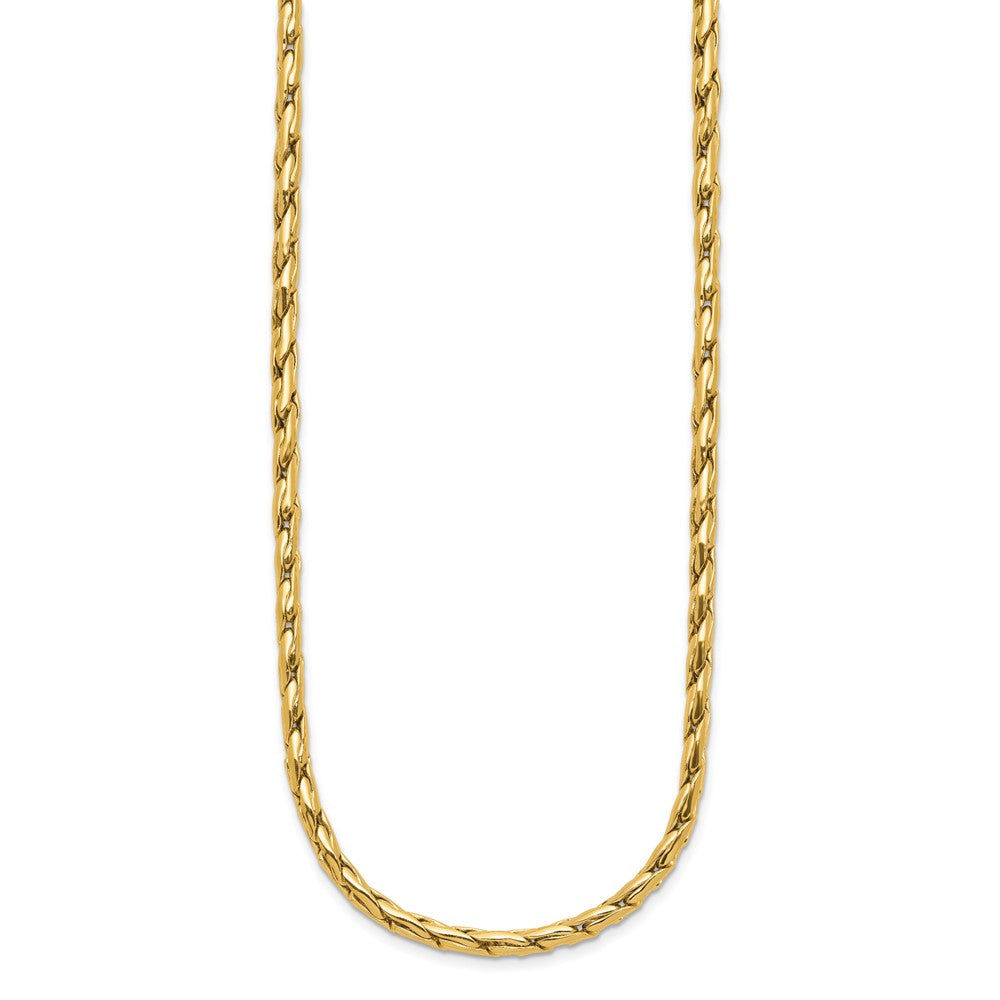 Polished 3.5mm Fancy Link Necklace 18.5"
