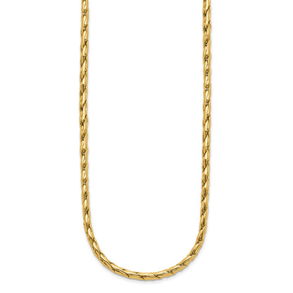 Polished 3.5mm Fancy Link Necklace 18.5"