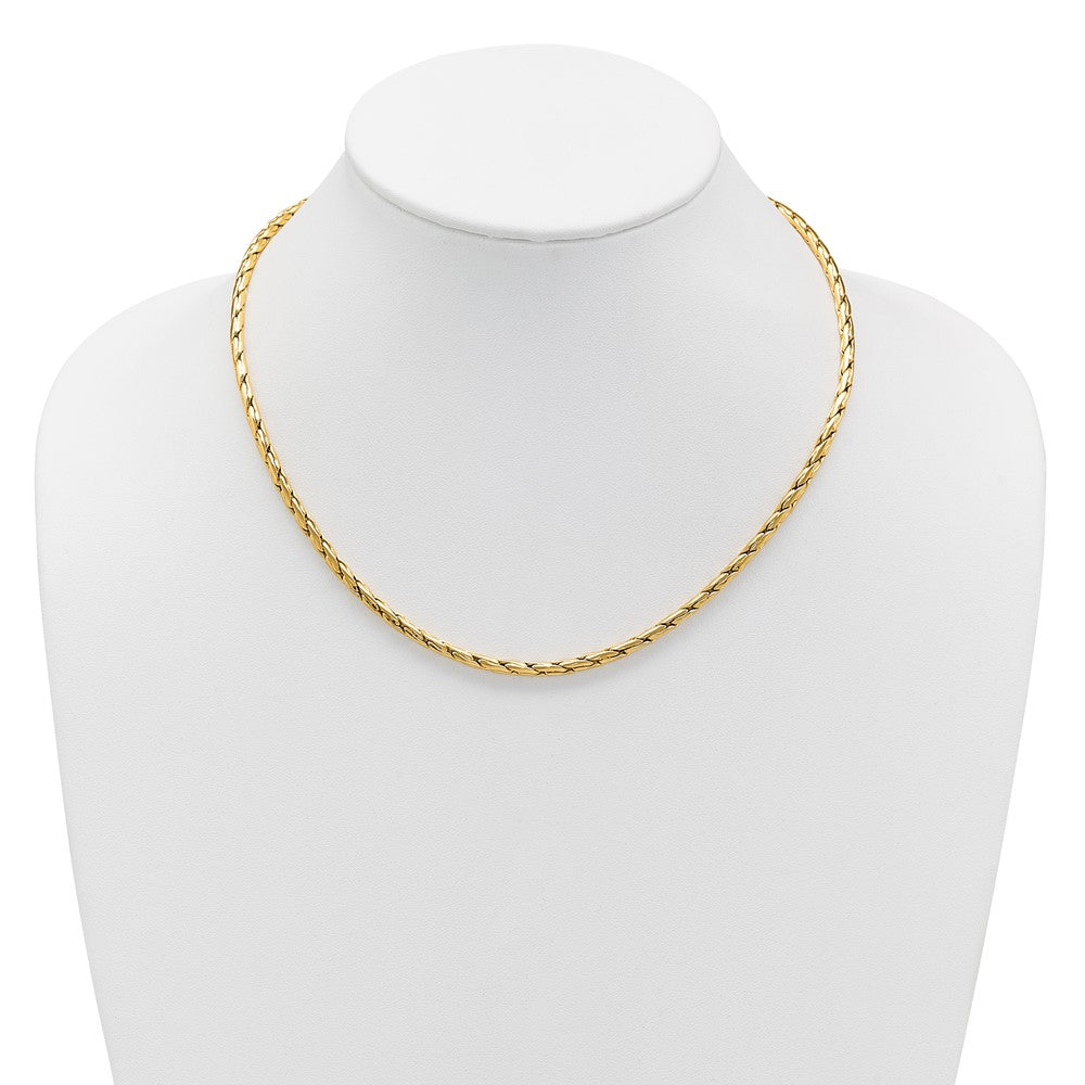 Polished 3.5mm Fancy Link Necklace 18.5"