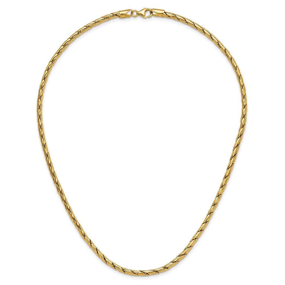 Polished 3.5mm Fancy Link Necklace 18.5"