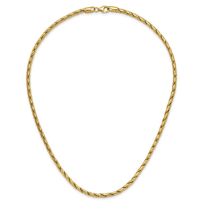 Polished 3.5mm Fancy Link Necklace 18.5"