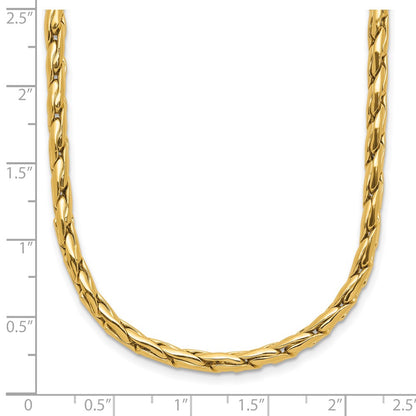 Polished 3.5mm Fancy Link Necklace 18.5"