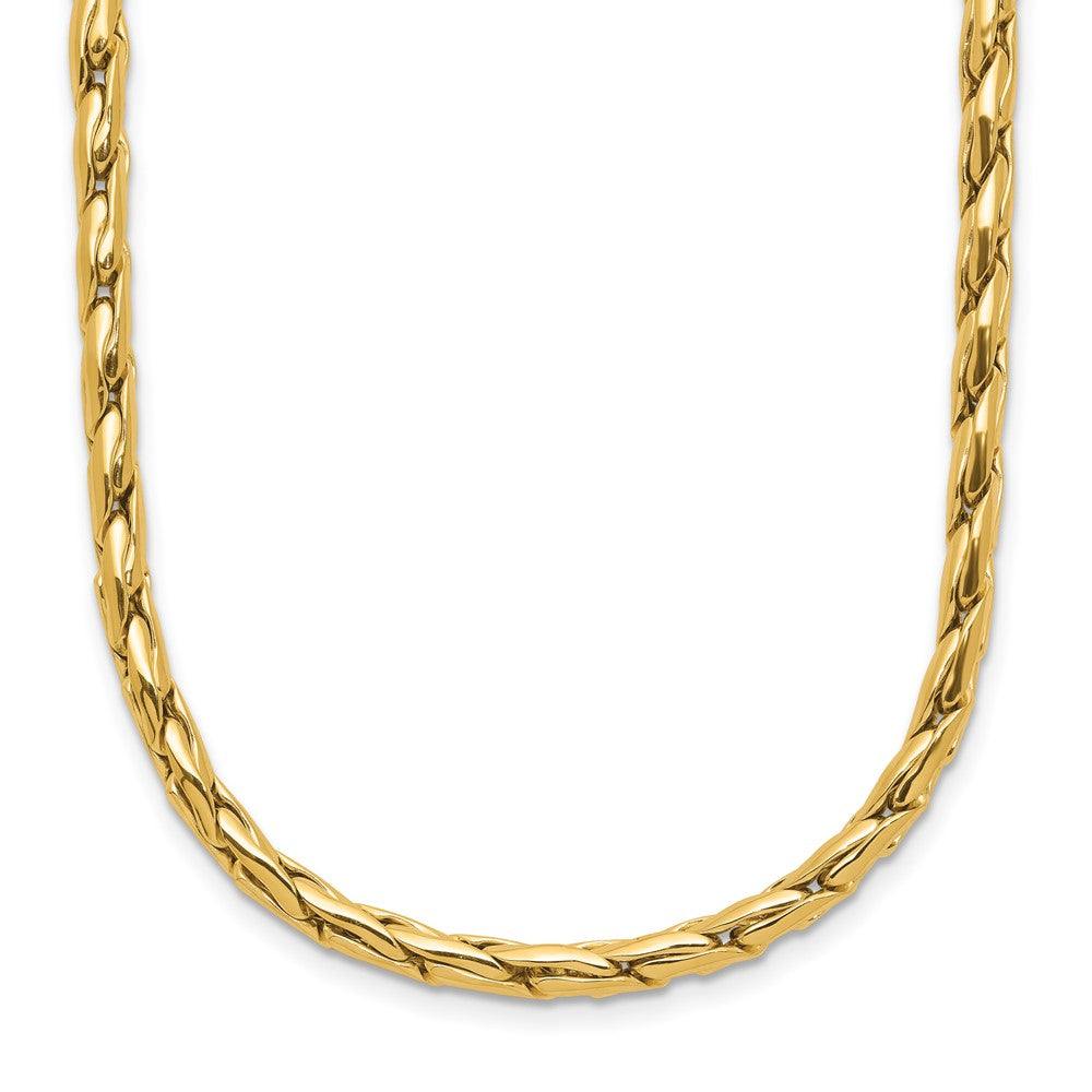 Polished 3.5mm Fancy Link Necklace 18.5"