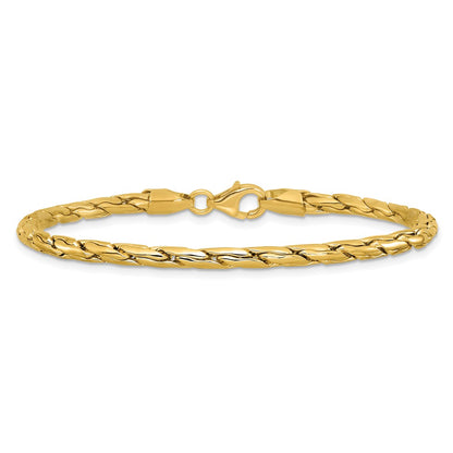 Polished 3.5mm Fancy Link Bracelet 7.5"