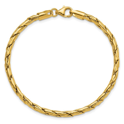 Polished 3.5mm Fancy Link Bracelet 7.5"