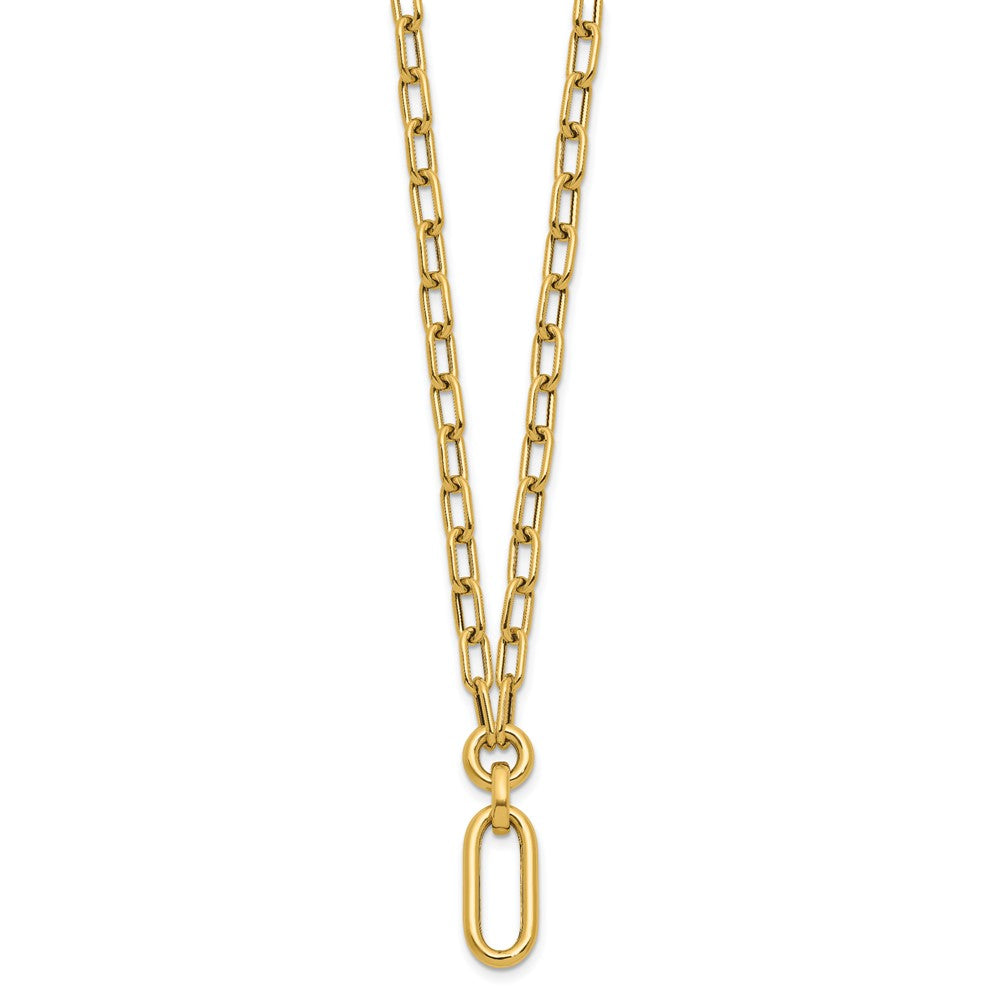 Polished Fancy Mixed Link Necklace 18"