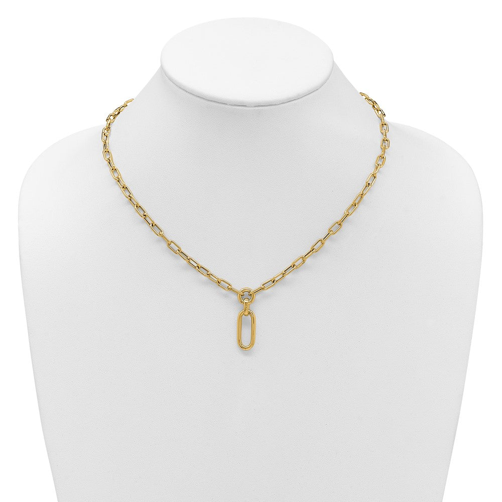 Polished Fancy Mixed Link Necklace 18"