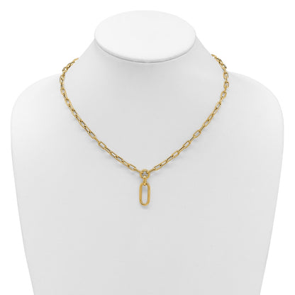 Polished Fancy Mixed Link Necklace 18"