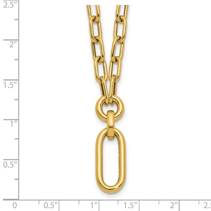 Polished Fancy Mixed Link Necklace 18"