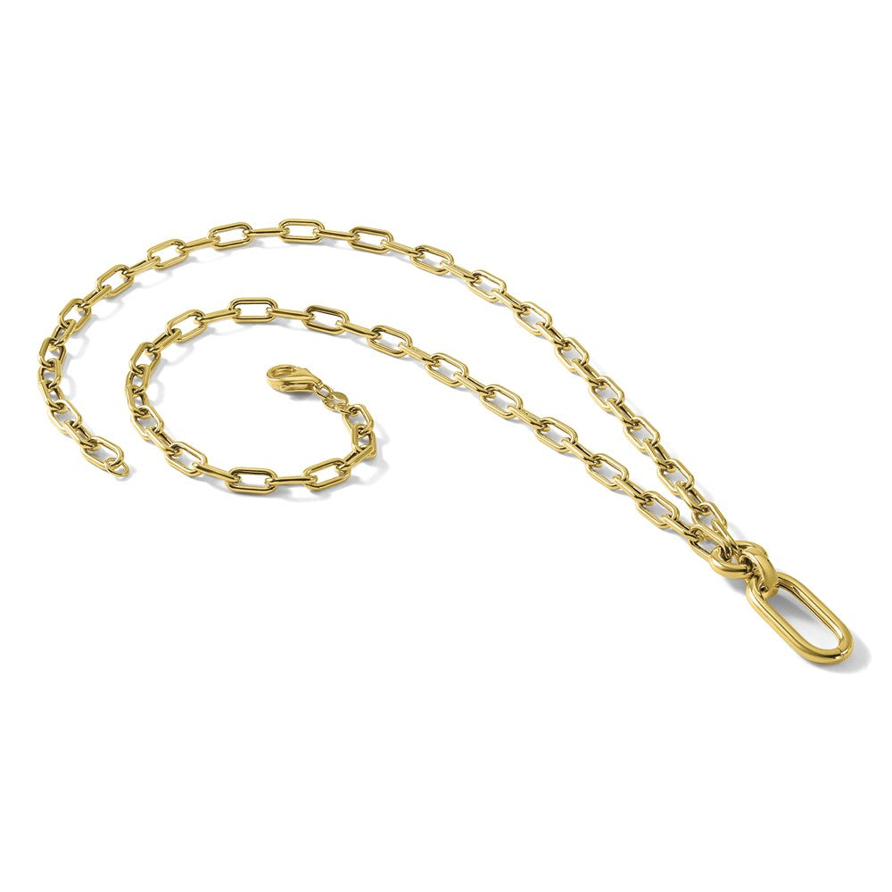 Polished Fancy Mixed Link Necklace 18"