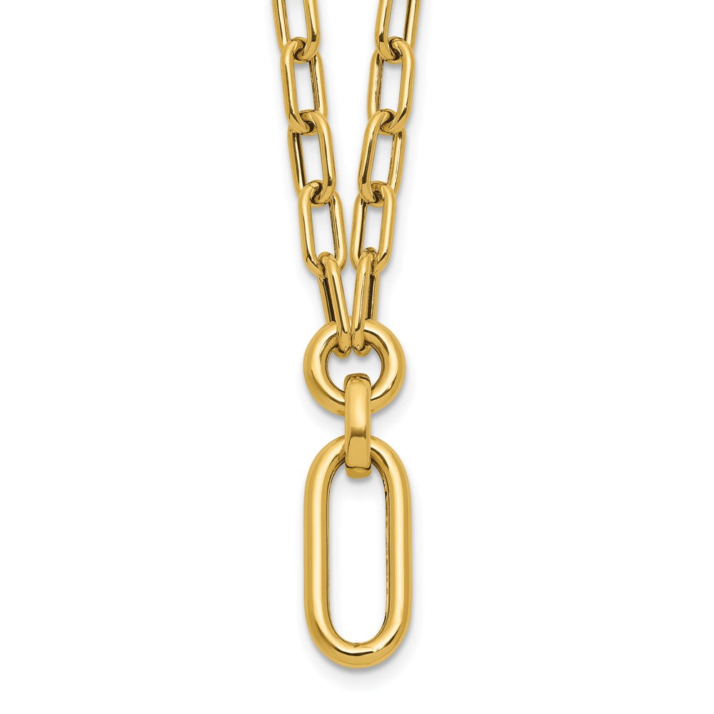Polished Fancy Mixed Link Necklace 18"