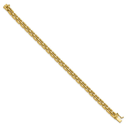 Polished 6.3mm Fancy Link Bracelet 7.5"