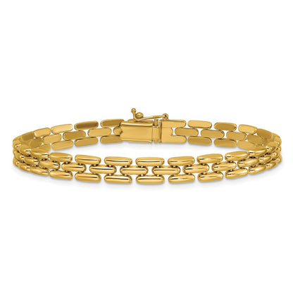 Polished 6.3mm Fancy Link Bracelet 7.5"