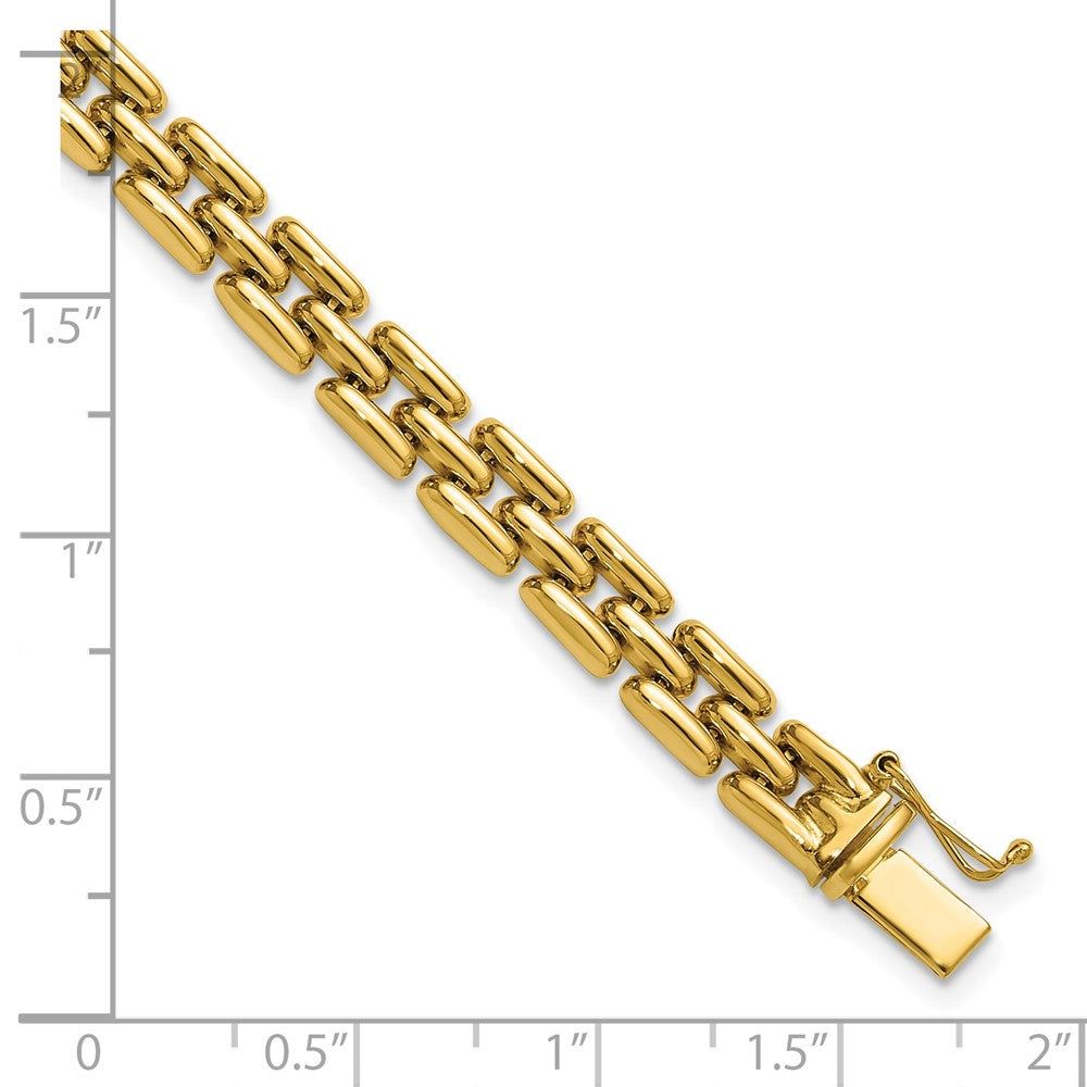 Polished 6.3mm Fancy Link Bracelet 7.5"