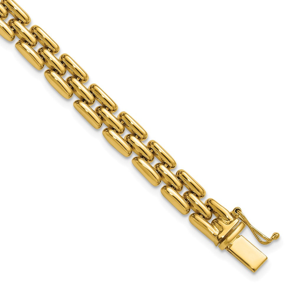 Polished 6.3mm Fancy Link Bracelet 7.5"