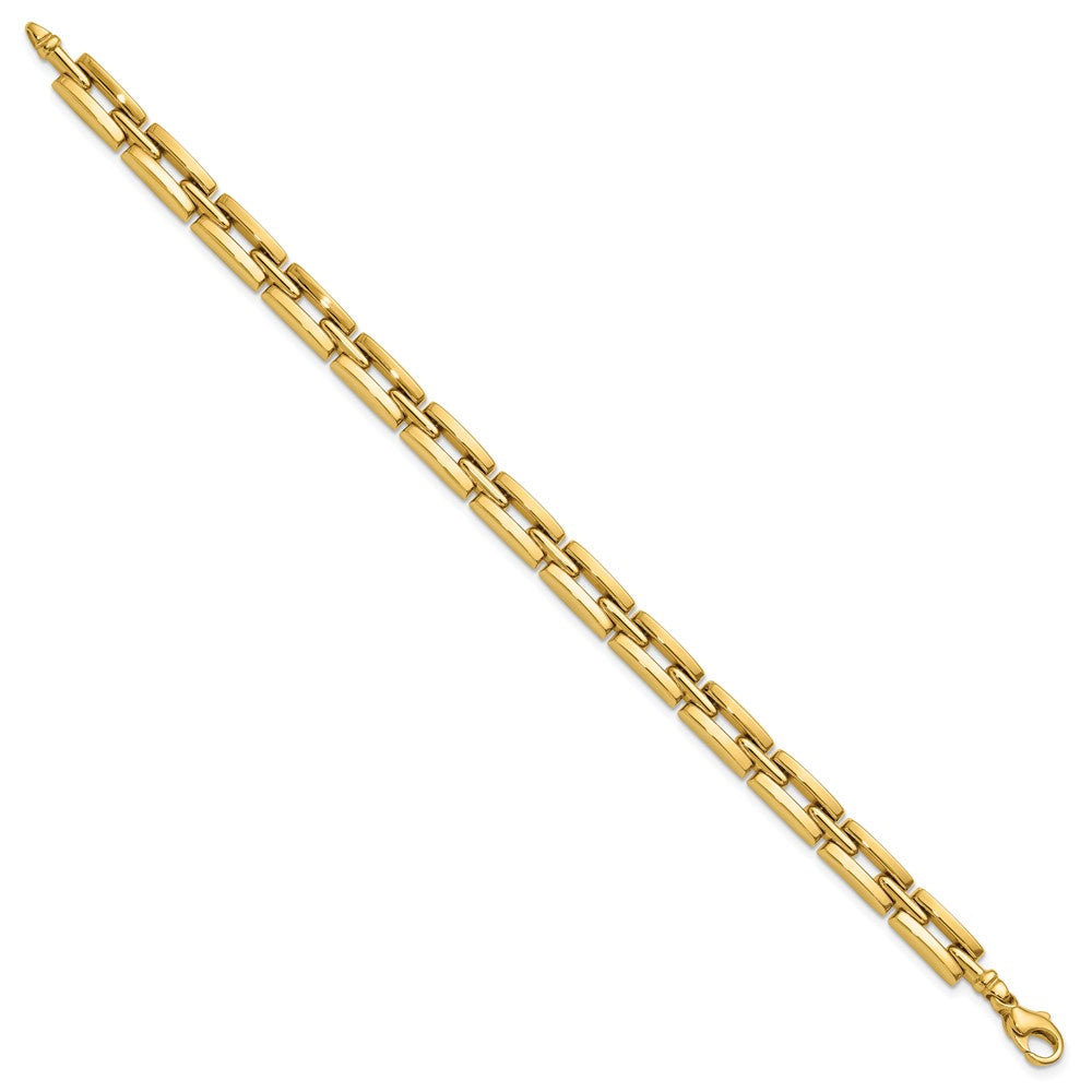 Polished 6.5mm Fancy Link Bracelet 7.5"