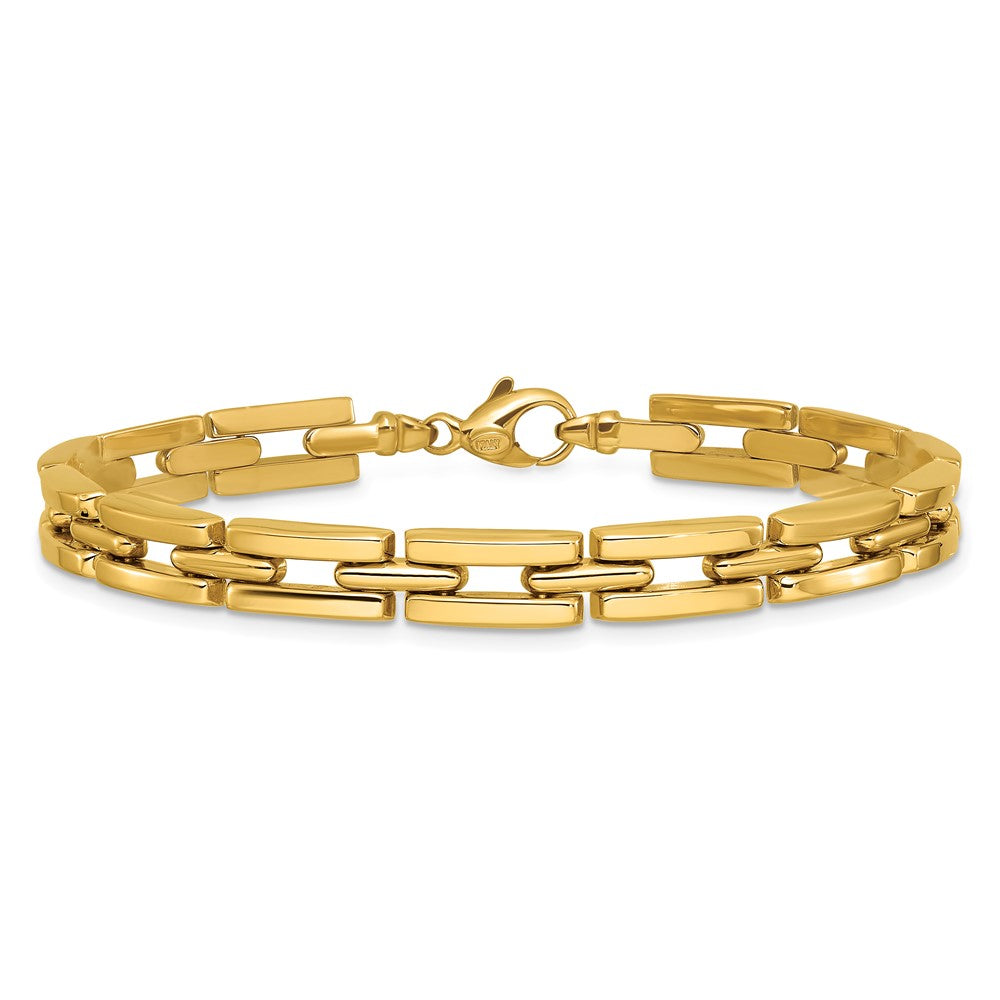 Polished 6.5mm Fancy Link Bracelet 7.5"
