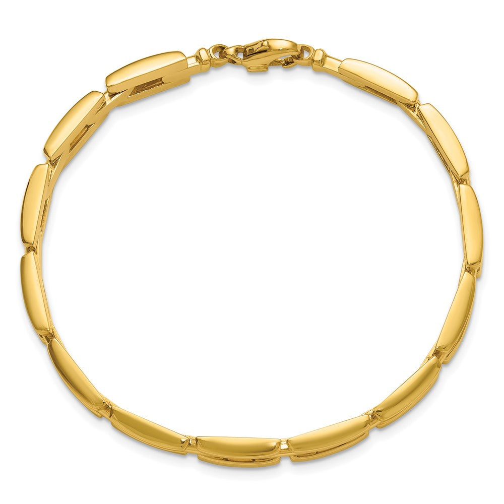 Polished 6.5mm Fancy Link Bracelet 7.5"