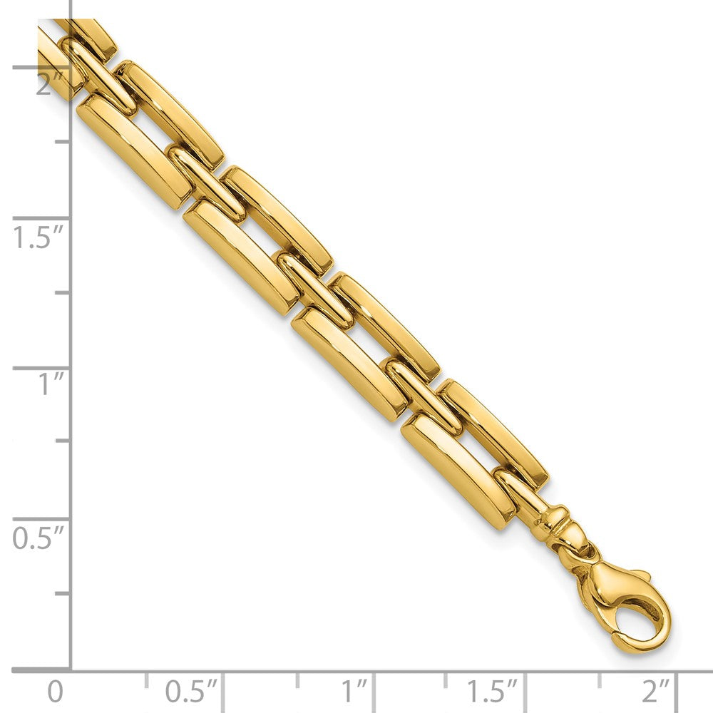 Polished 6.5mm Fancy Link Bracelet 7.5"