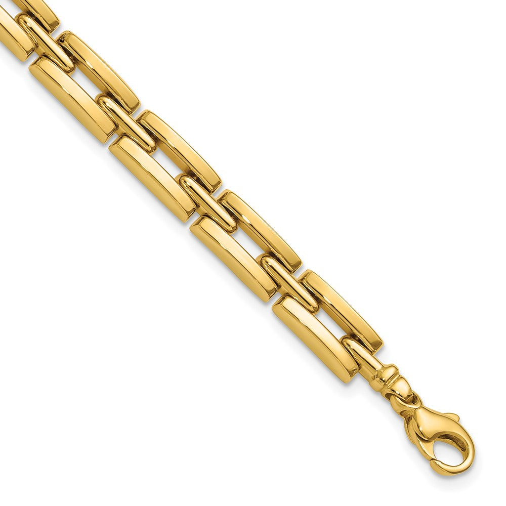 Polished 6.5mm Fancy Link Bracelet 7.5"