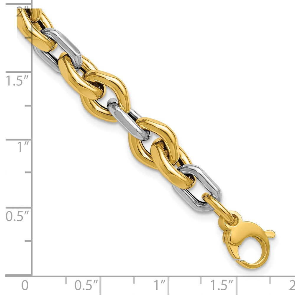 Polished Fancy Flat Edge Link Bracelet 7.75"