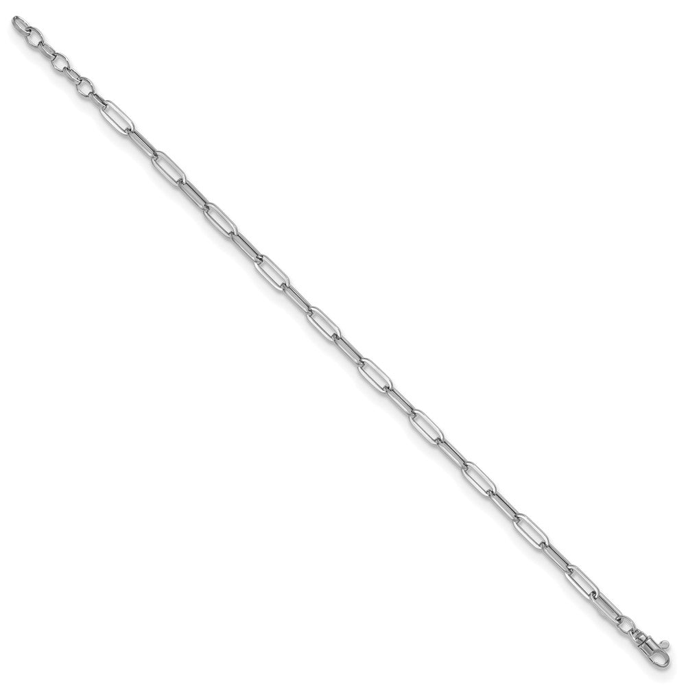 Polished Fancy Link with 1in ext Bracelet - 4mm