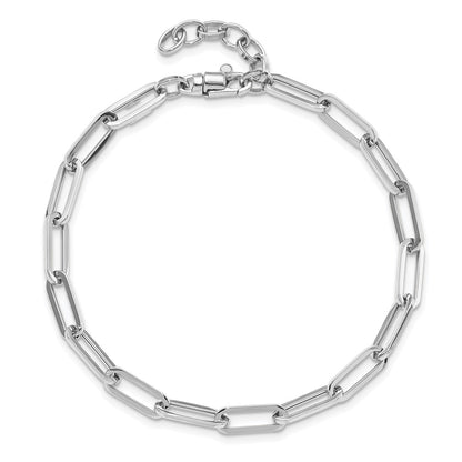 Polished Fancy Link with 1in ext Bracelet - 4mm