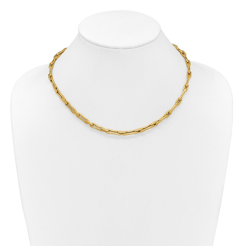 Polished Hollow Fancy Link Necklace 18"