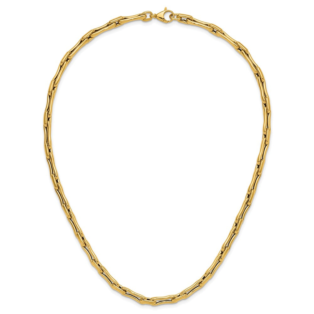 Polished Hollow Fancy Link Necklace 18"