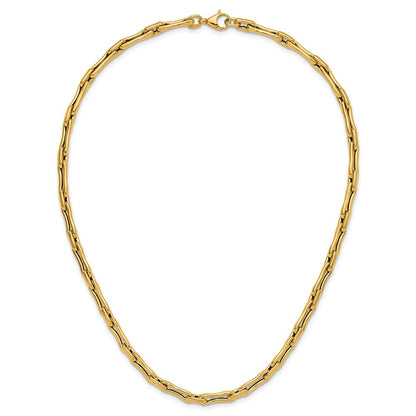 Polished Hollow Fancy Link Necklace 18"