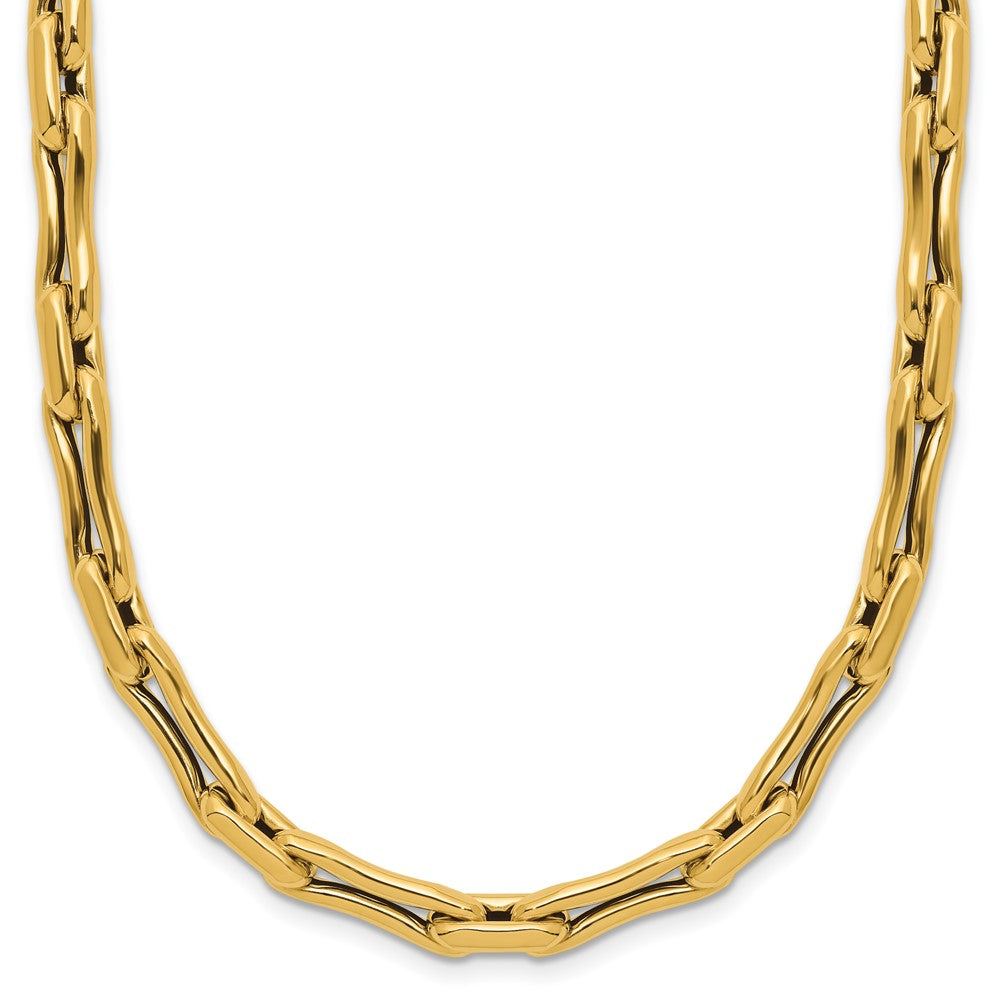 Polished Hollow Fancy Link Necklace 18"