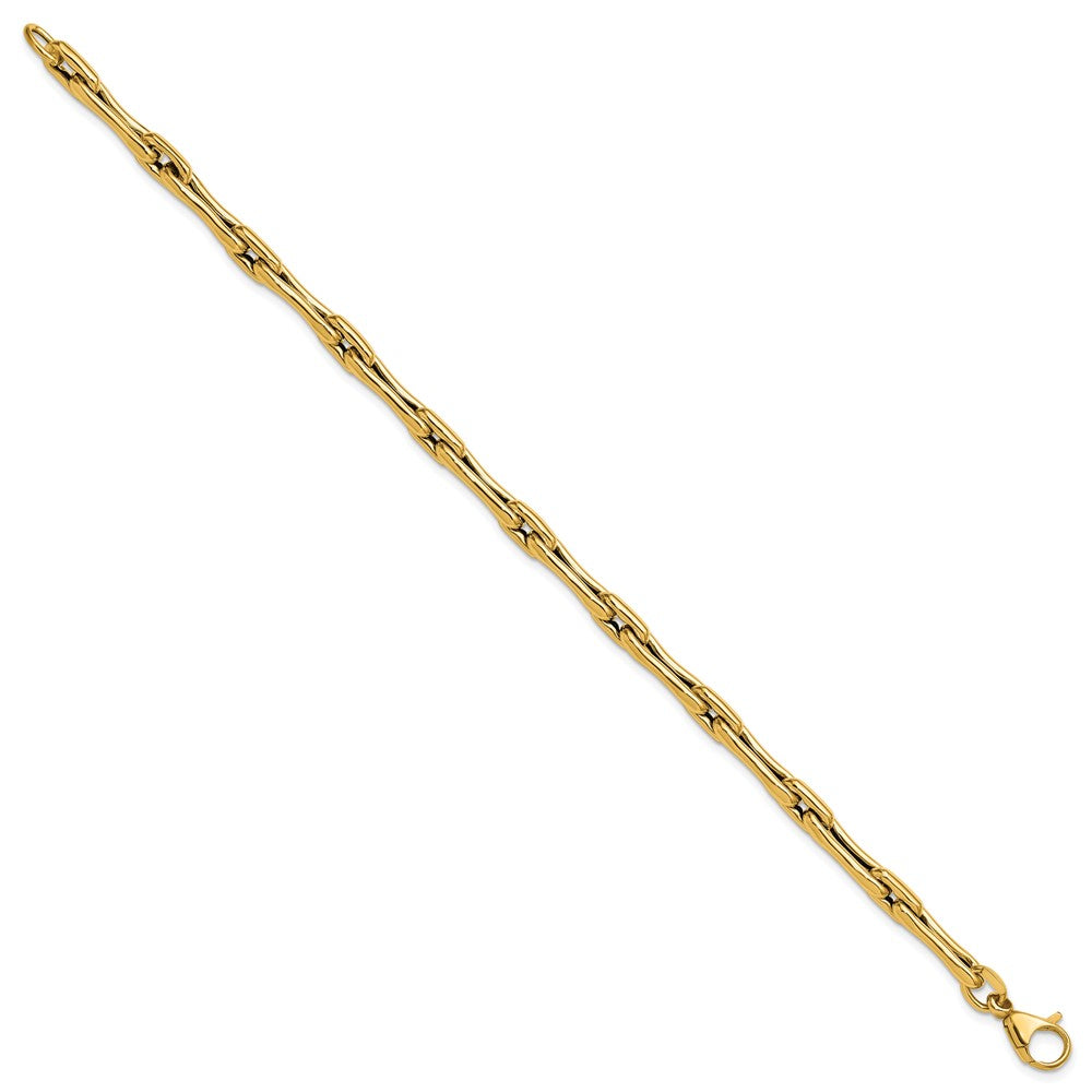 Polished Hollow Fancy Link Bracelet 8"