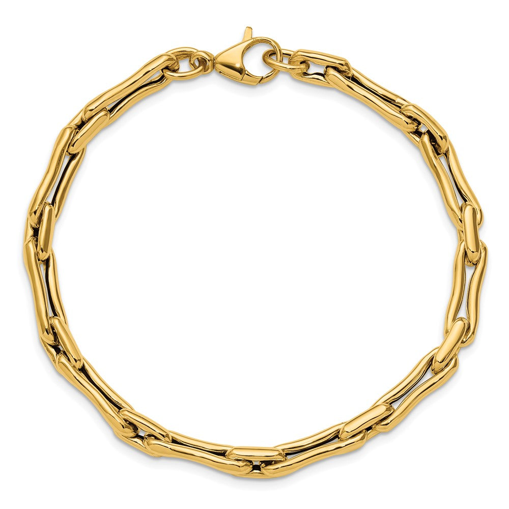 Polished Hollow Fancy Link Bracelet 8"