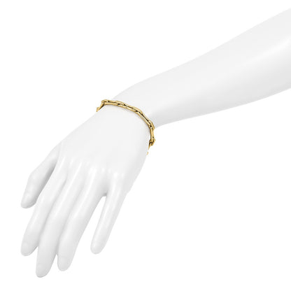 Polished Hollow Fancy Link Bracelet 8"