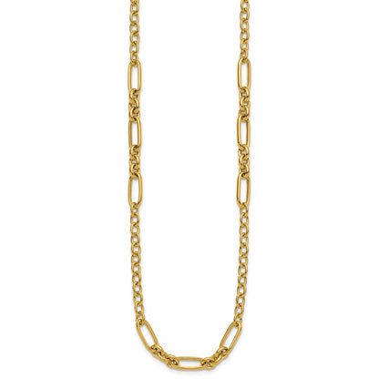 Polished Fancy Link Necklace 18" - 7.75mm