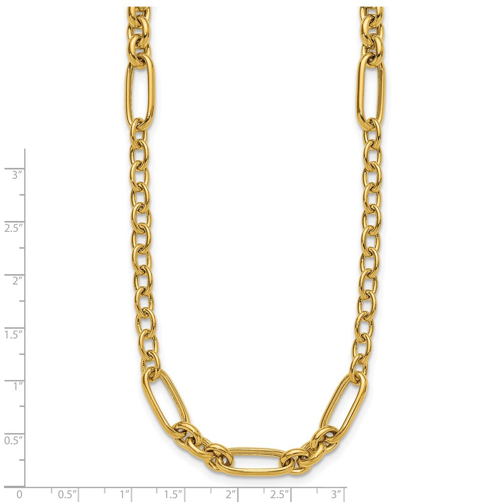 Polished Fancy Link Necklace 18" - 7.75mm