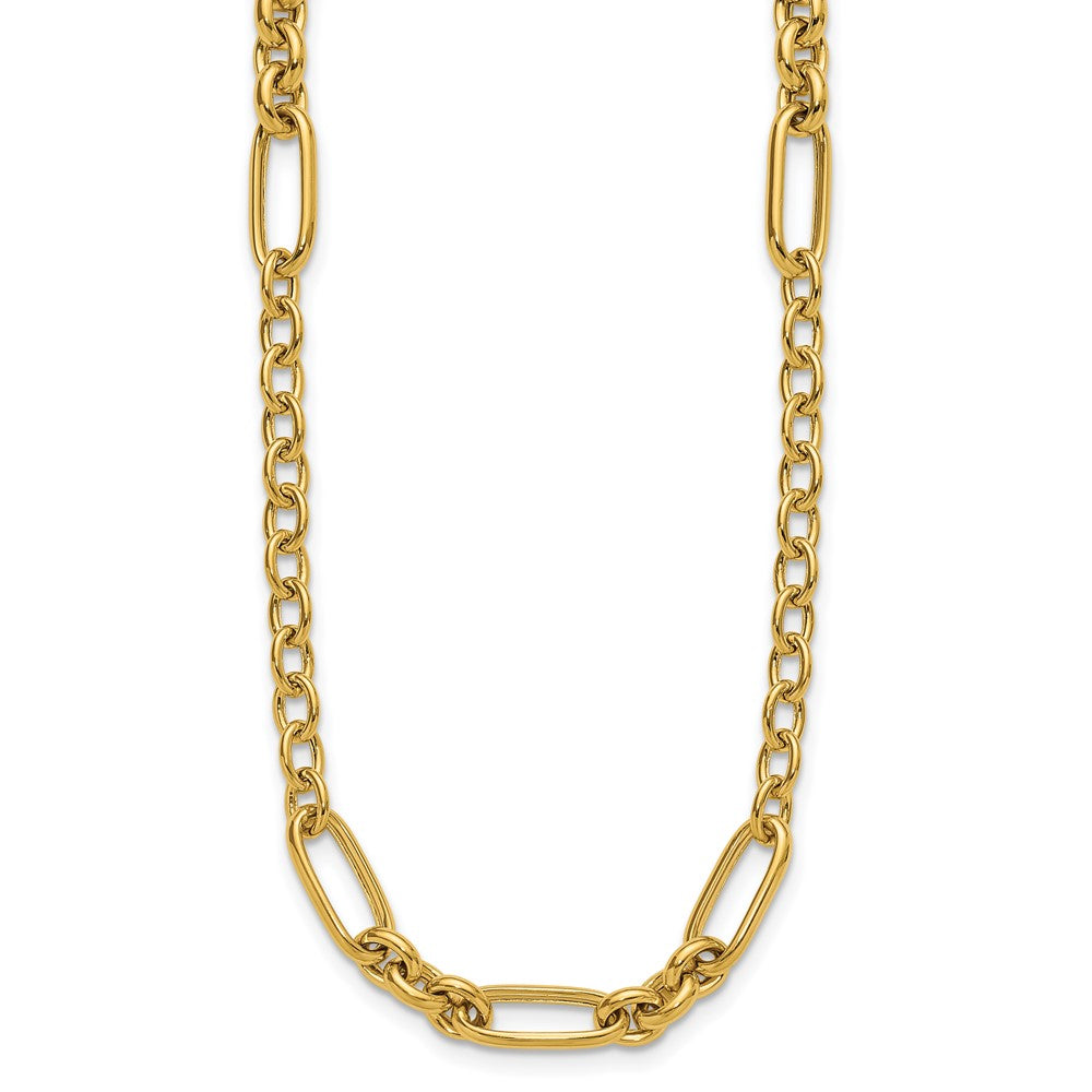 Polished Fancy Link Necklace 18" - 7.75mm