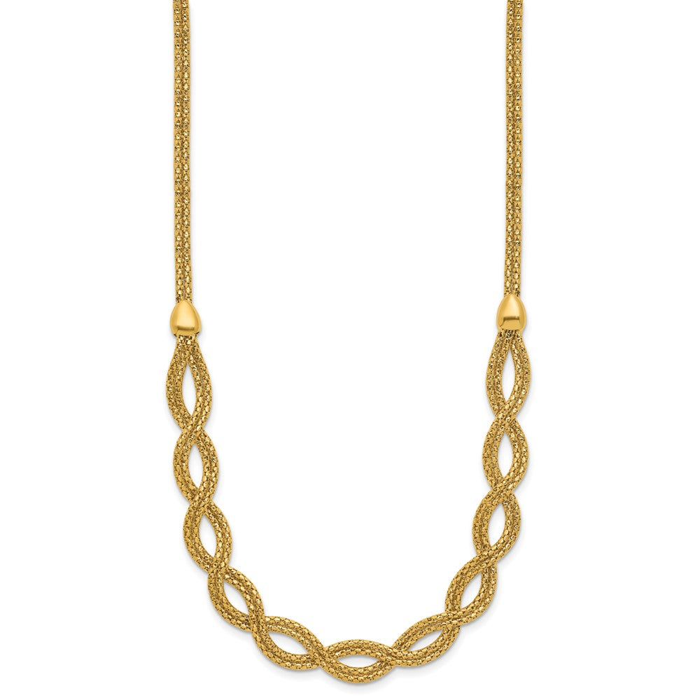 Polished Fancy Woven Necklace 16.5"