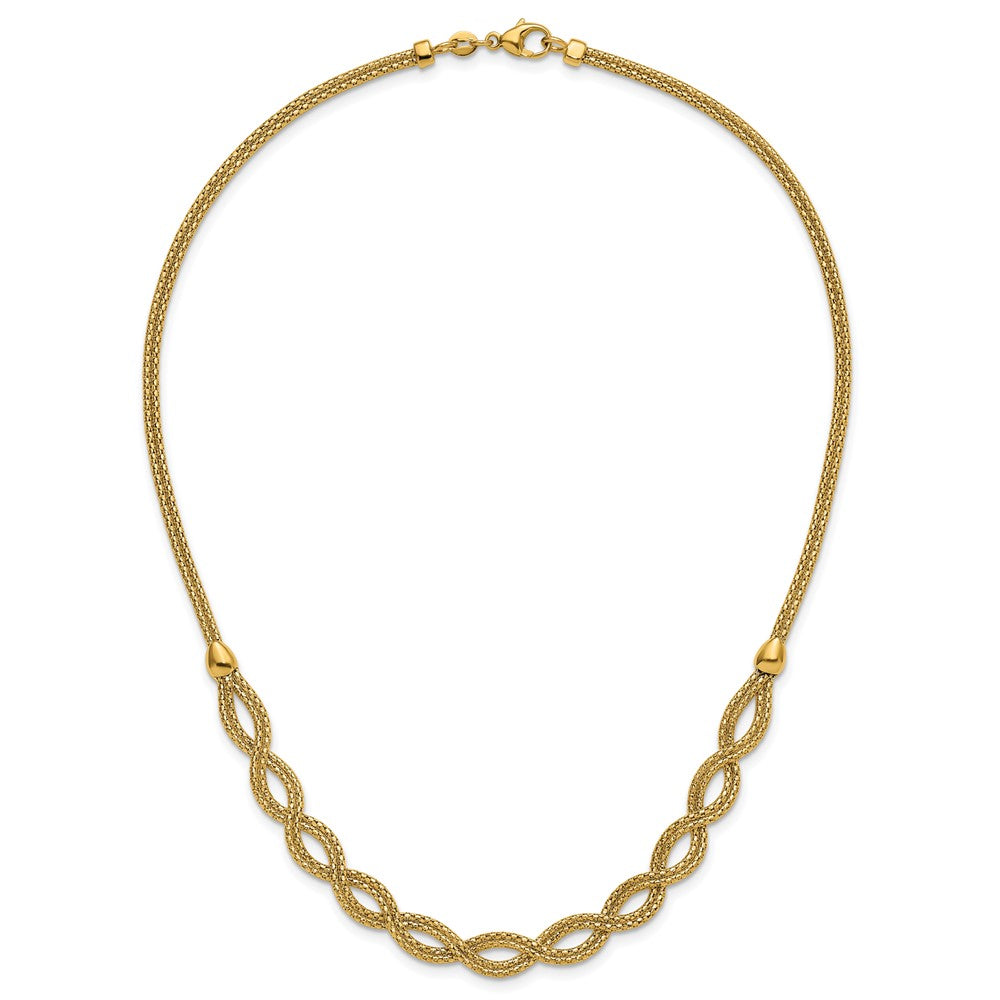 Polished Fancy Woven Necklace 16.5"