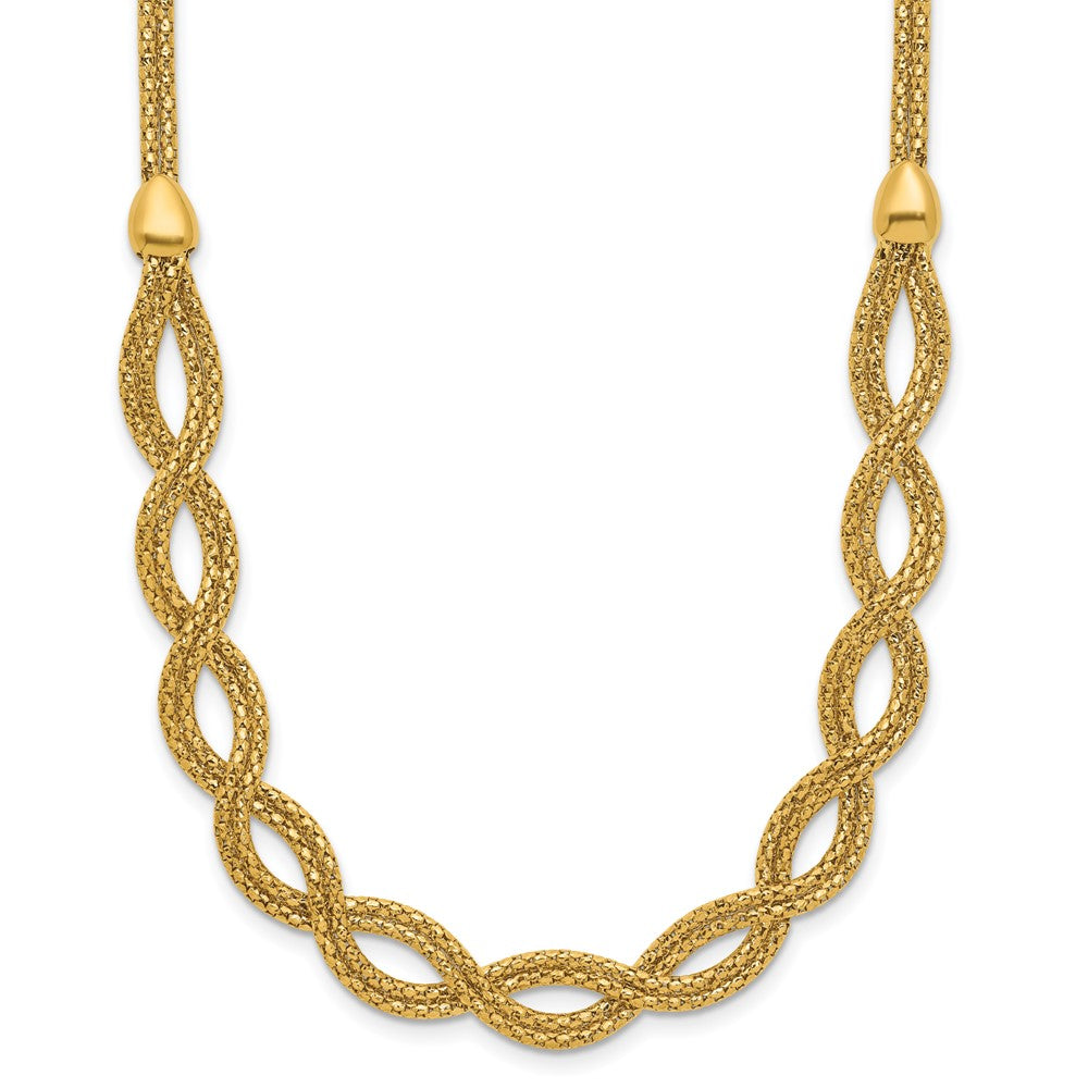Polished Fancy Woven Necklace 16.5"
