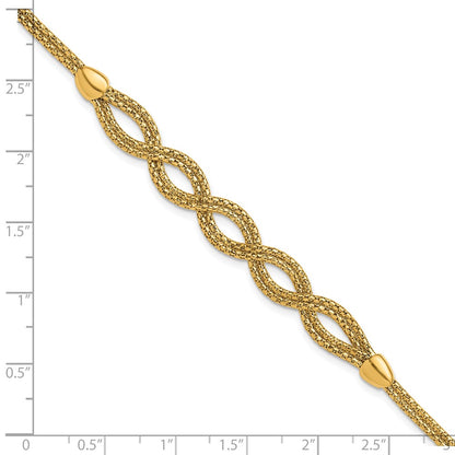 Polished Fancy Woven Bracelet 7.5"