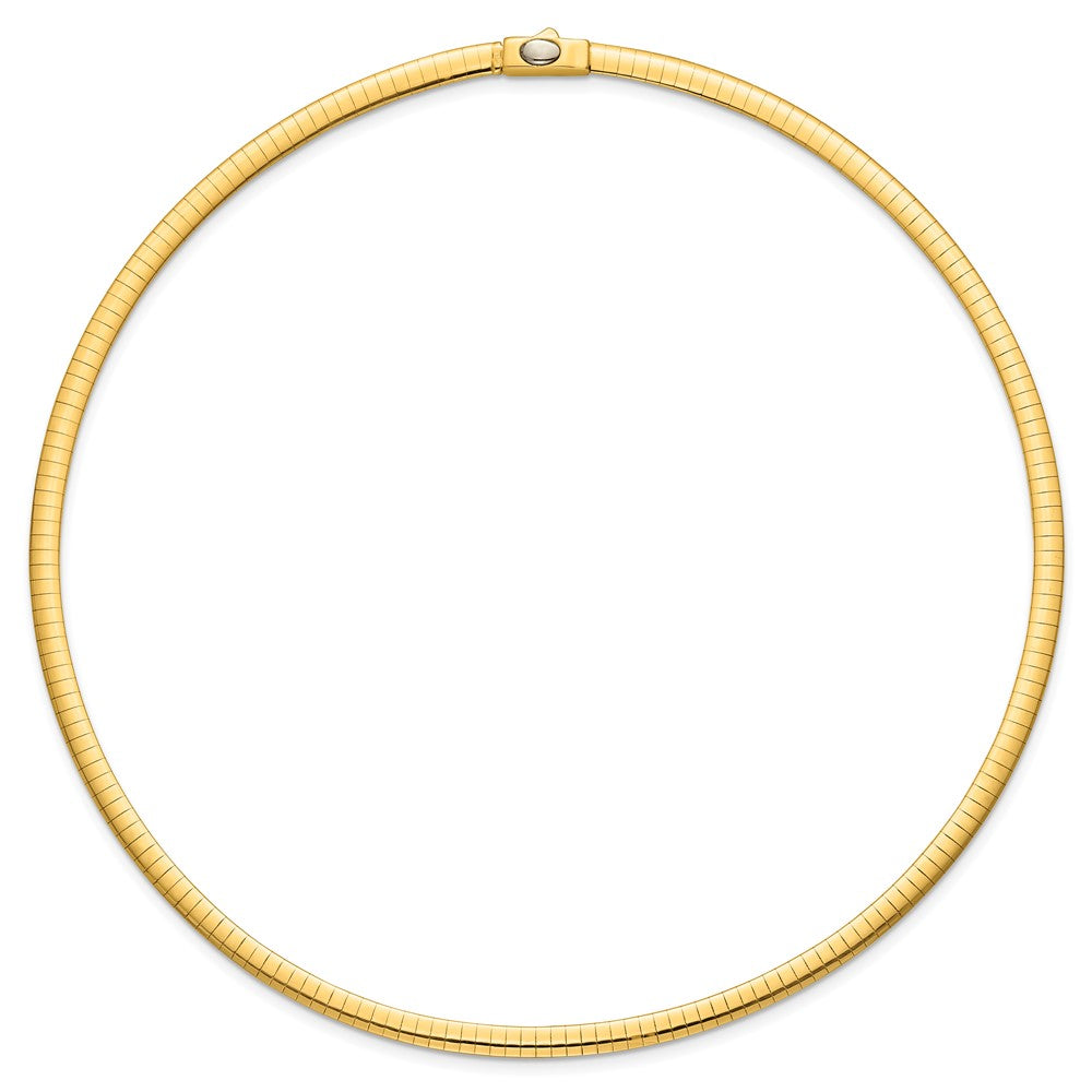 Polished and Satin 4mm Reversible Omega Necklace