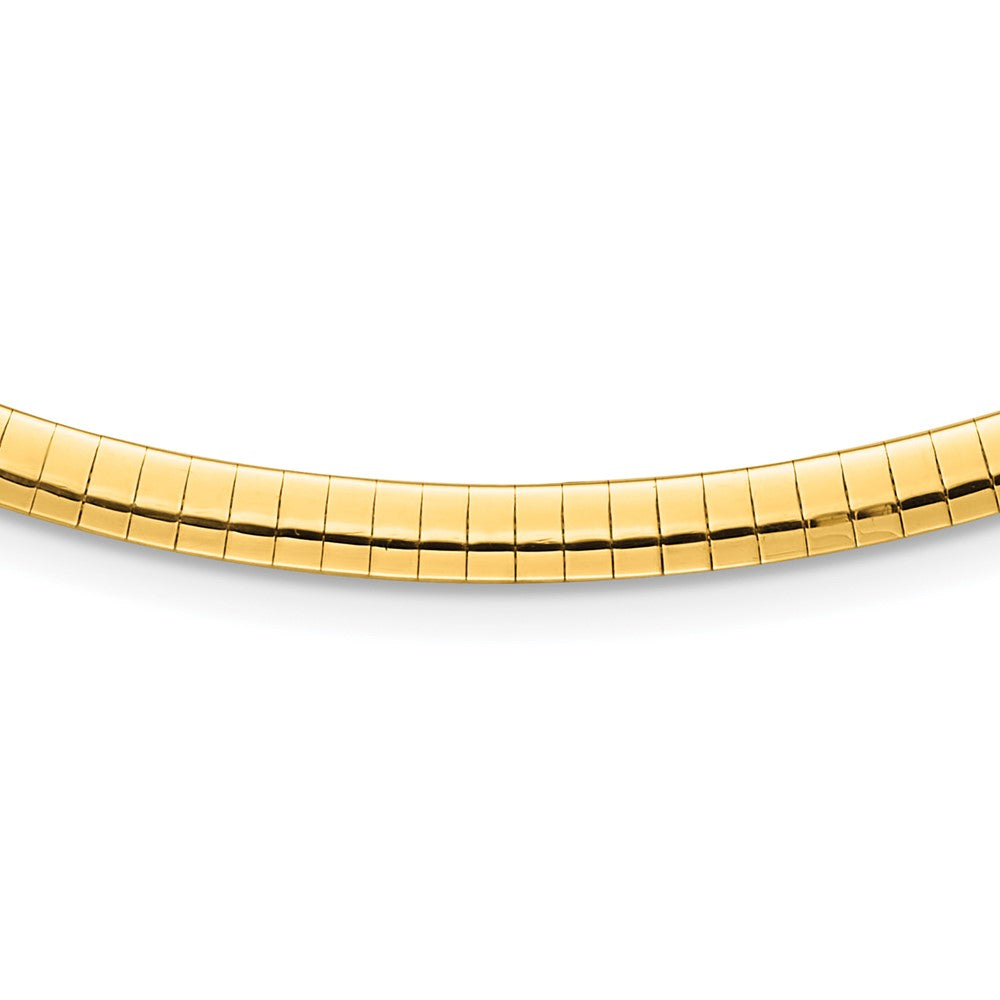 Polished and Satin 4mm Reversible Omega Necklace