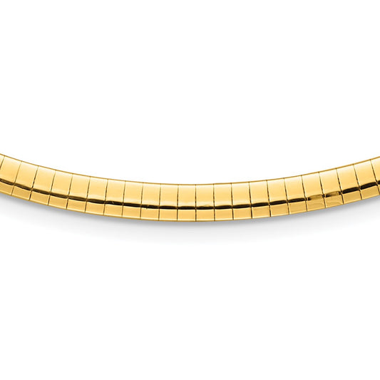 Polished and Satin 4mm Reversible Omega Necklace