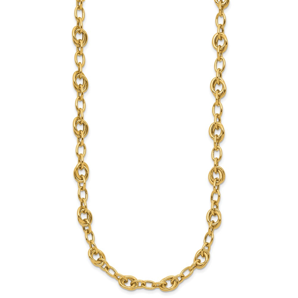 Polished Fancy Link Necklace 18" - 6mm