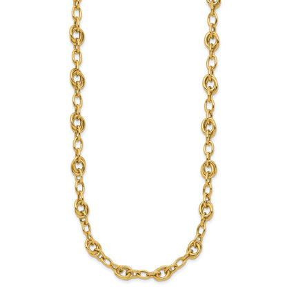 Polished Fancy Link Necklace 18" - 6mm