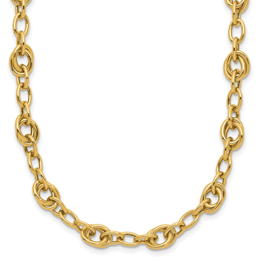 Polished Fancy Link Necklace 18" - 6mm