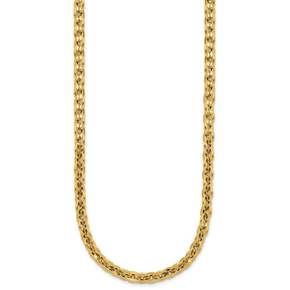 Polished Fancy Round Link Necklace 18"
